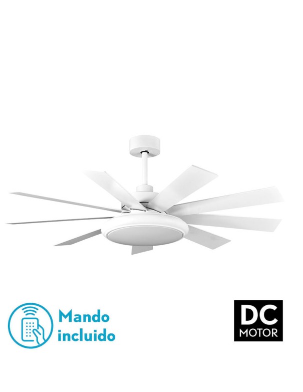 Fabrilamp Ventilador Aspas Reversibles Blanco Haya