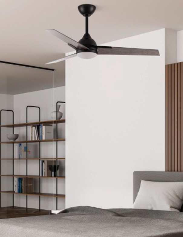 Fabrilamp Ventilador Negro y Gris