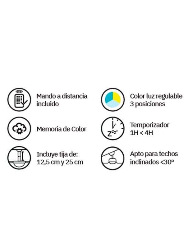 Fabrilamp Ventilador Negro y Gris