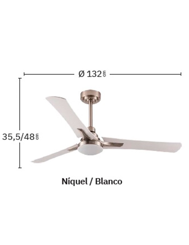 Fabrilamp Ventilador Negro Aspas...