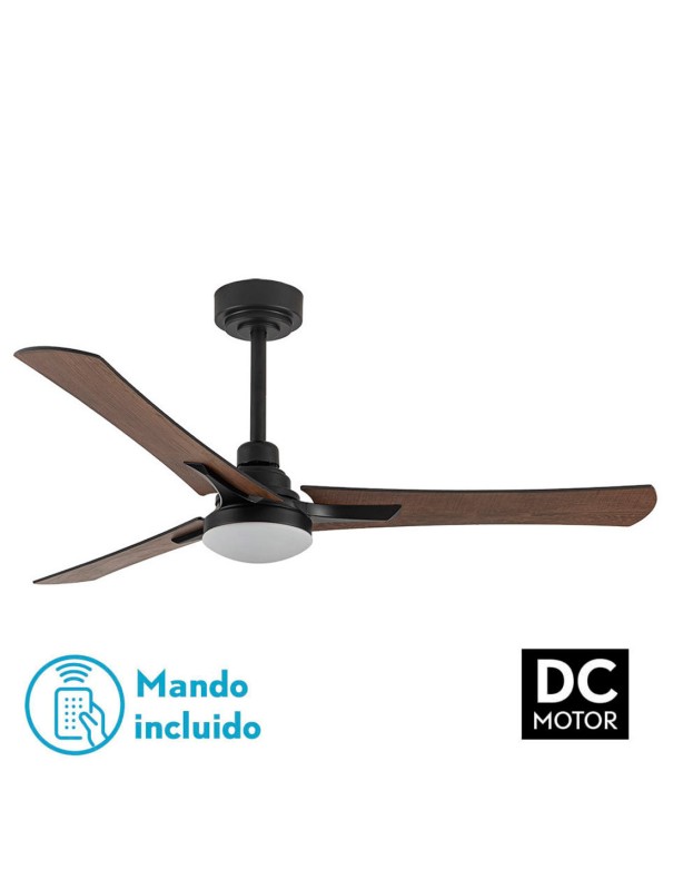 Fabrilamp Ventilador Negro Aspas Reversibles