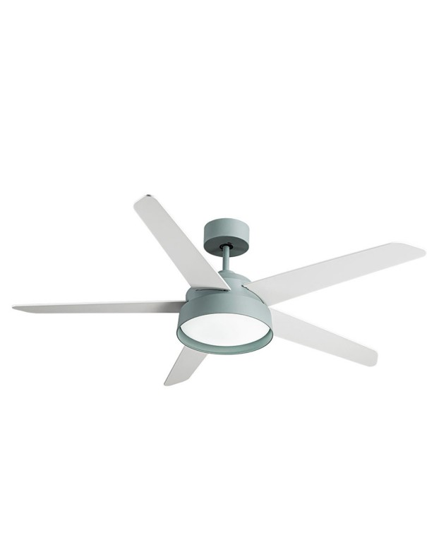 ventilador verde blanco