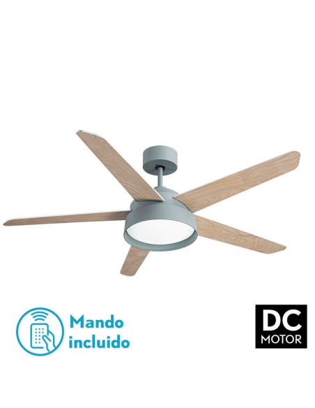 Fabrilamp Ventilador Verde Aspas Blanco Haya