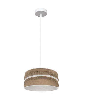 Lámpara de techo con tela de saco