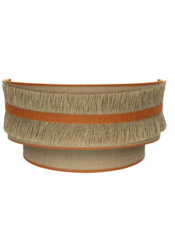 Aplique de pared saco combinado lino naranja