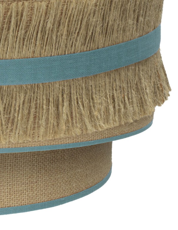 Aplique pantalla con cinta turquesa