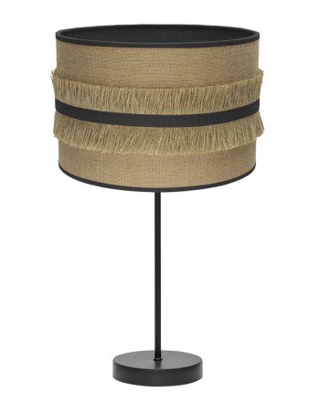 Lámpara rinconera saco y tela negra