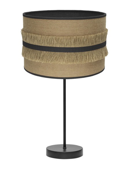 Lámpara rinconera saco y tela negra