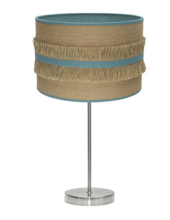 Lámpara rinconera con pasamanería alta