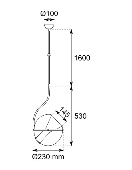 Lámpara cristal ambar regulable