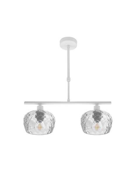 Lámpara de techo blanca telescópica con tulipas