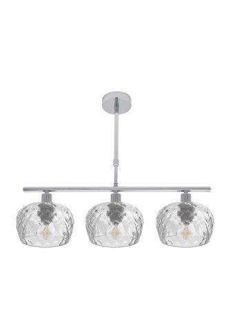 Lámpara de techo 3 luces cromo telescópica