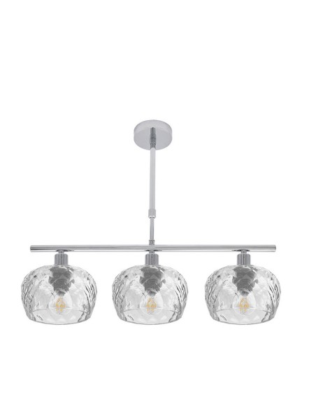 Lámpara de techo 3 luces cromo telescópica