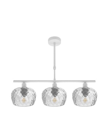 Lámpara telescópica 3 luces tulipa transparente