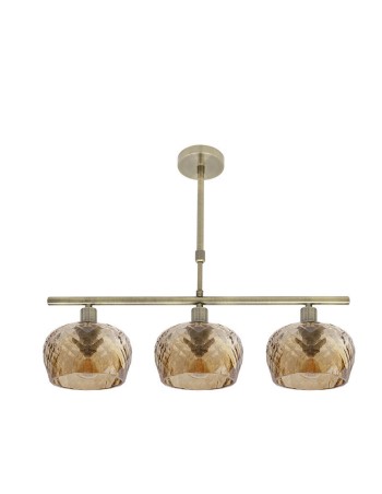 Oferta lámpara dorada con cristal