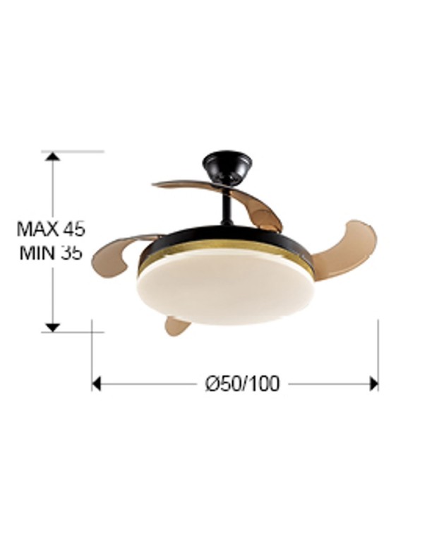 Lámpara ventilador motor DC