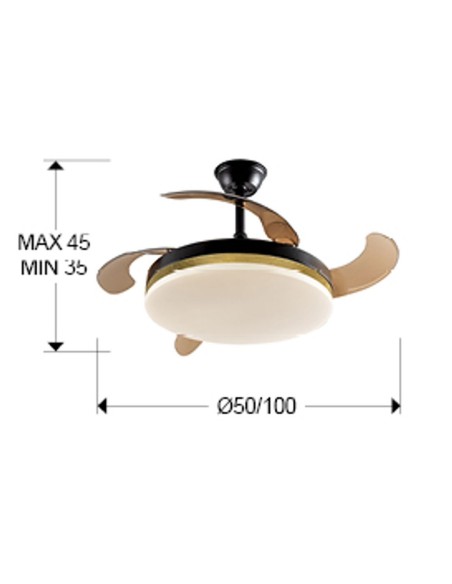 Lámpara ventilador motor DC