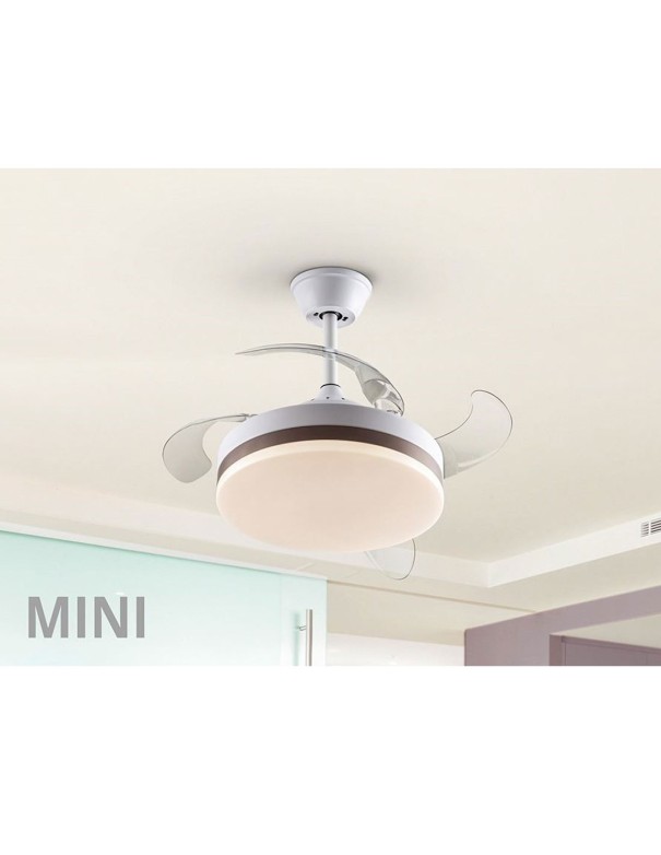 Ventilador Mini Vento Blanco Cinta Bronce