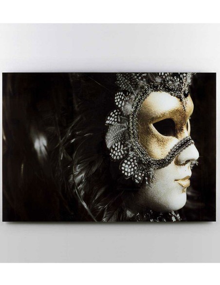 Cuadro fotográfico carnaval con mascara barato.