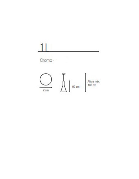 Lámpara Colgante Acero Alargada