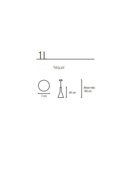 Lámparas suspensión níquel
