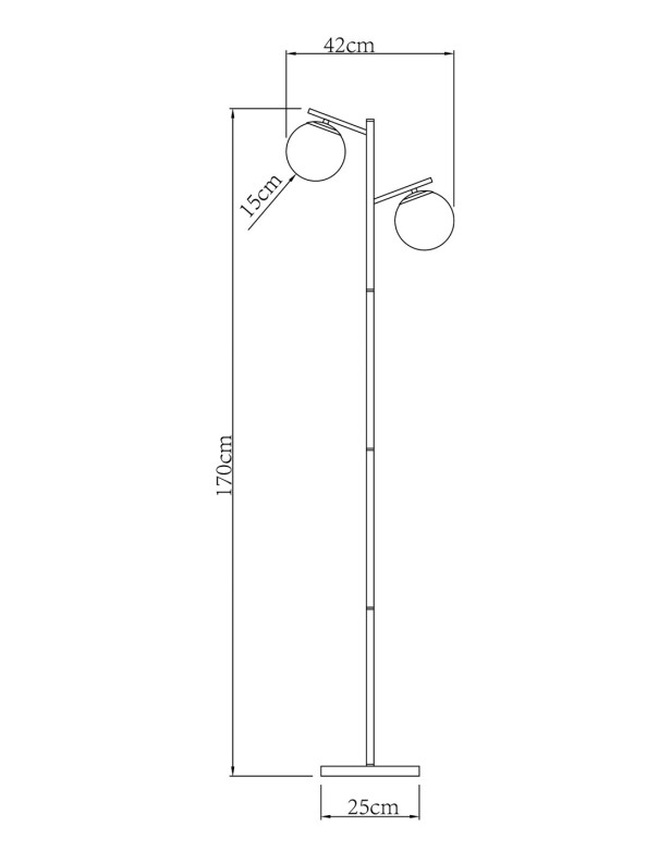 Lámpara de pie 170cm.