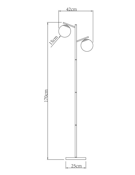 Lámpara de pie 170cm.