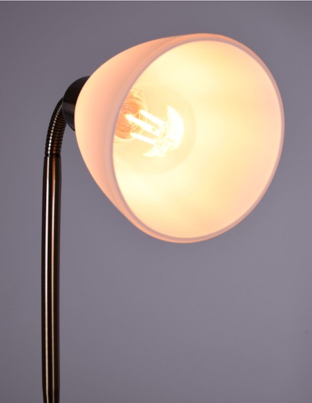 Lámpara de pie níquel con lector