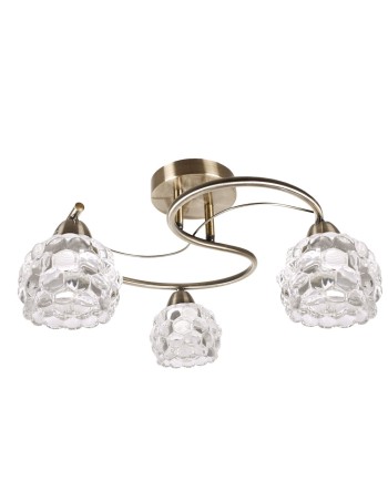 Lámpara 3 tulipas cristal