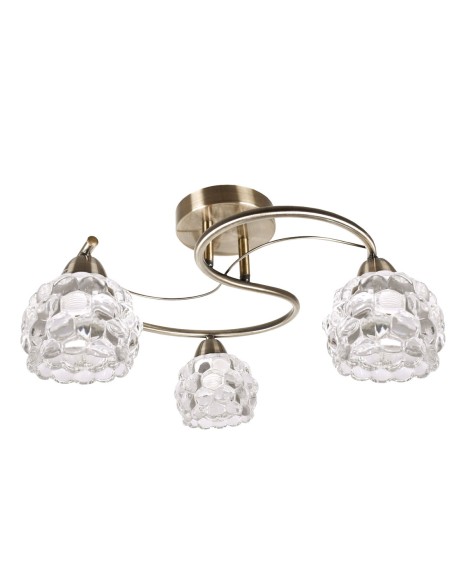 Lámpara 3 tulipas cristal