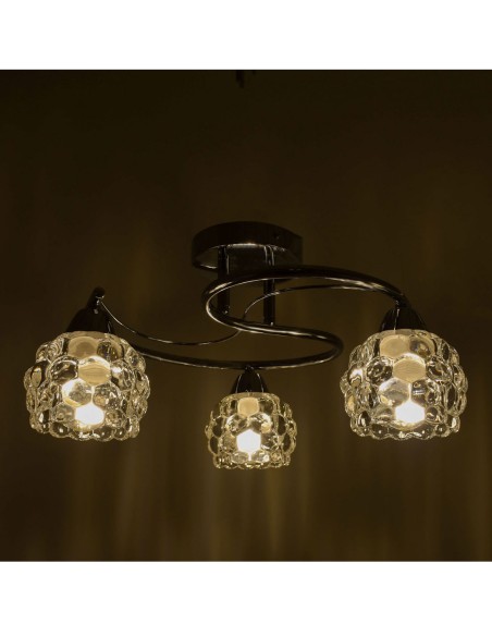 Lámpara 3 tulipas cristal