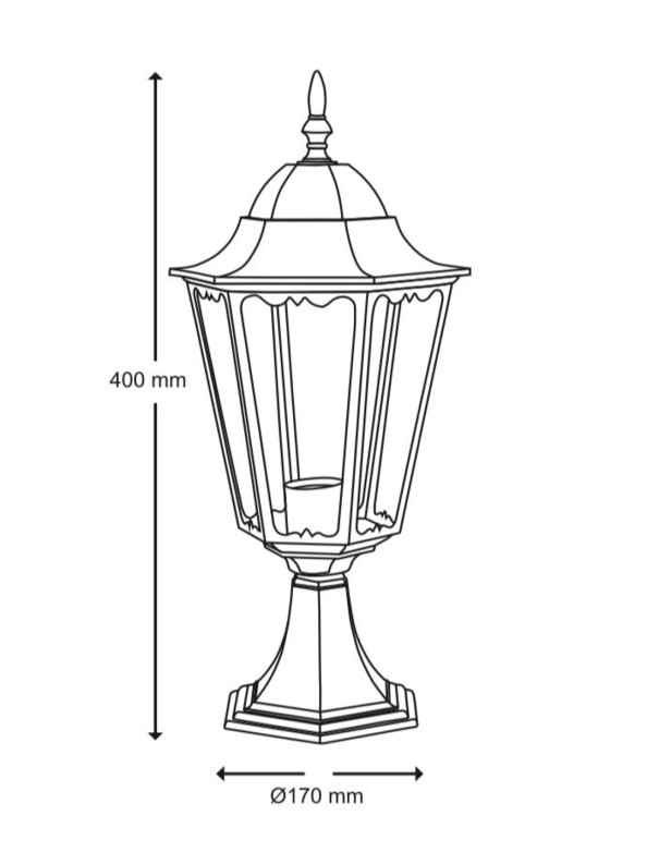 Lámpara para pilar exterior económica
