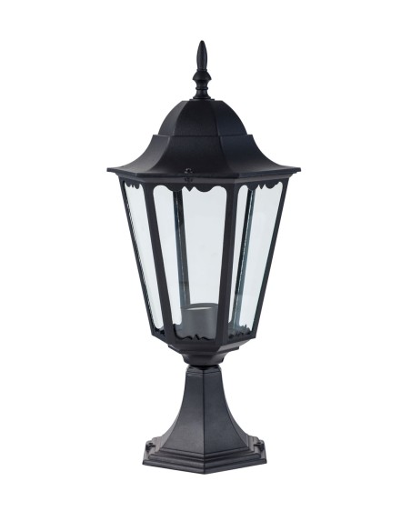 Lámpara sobremuro de aluminio negra