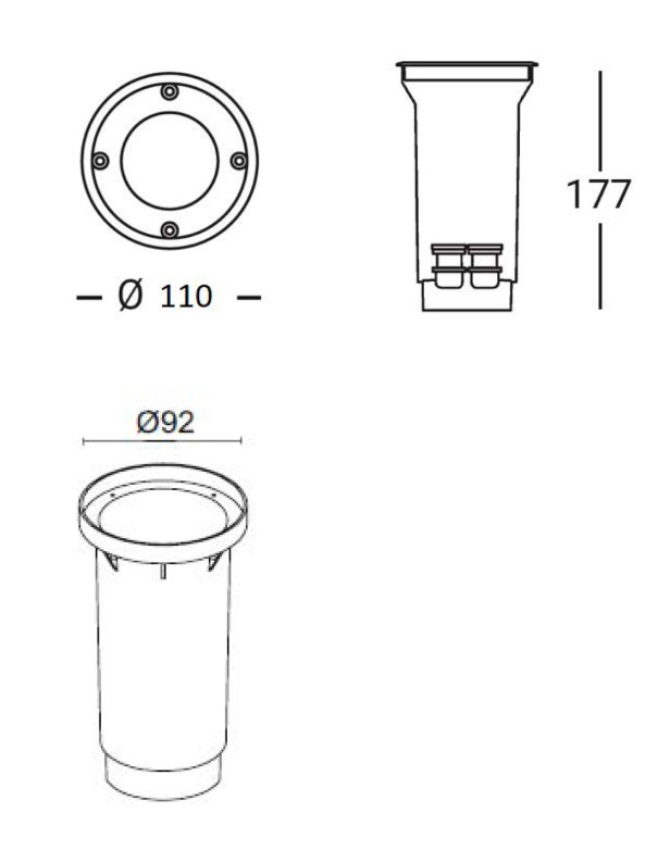Foco de empotrar en suelo barato.