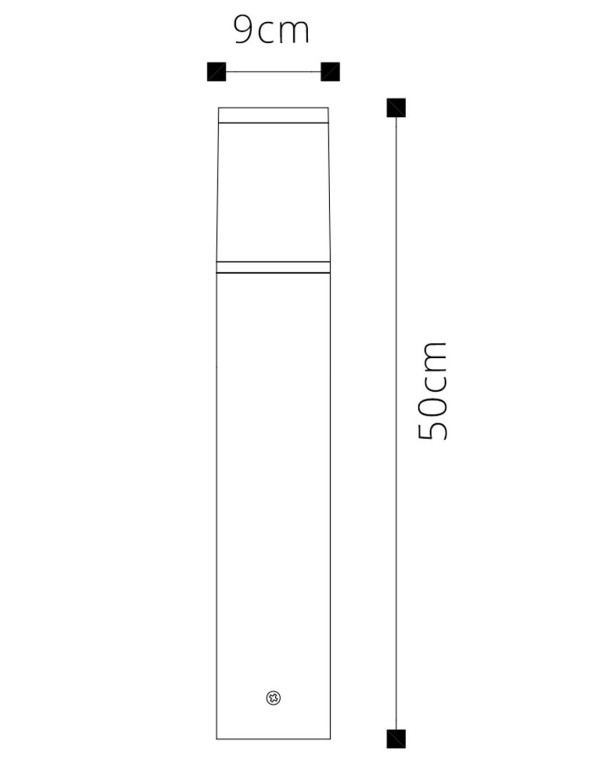 Sobremuro exterior aluminio negro