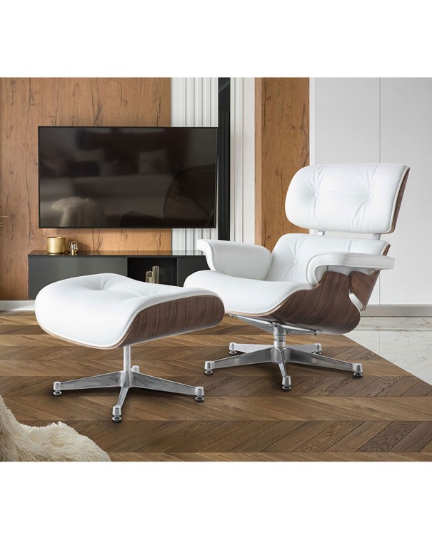 Sillón con reposapies Eames