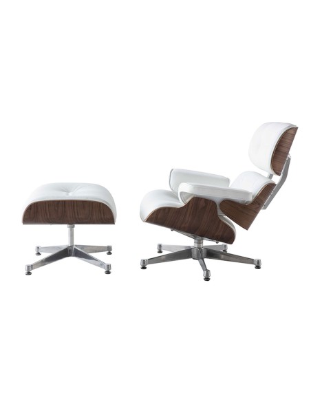 Sillón piel blanca Eames