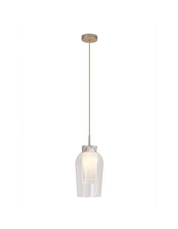 Lámpara Nora Oro combinada con mármol blanco