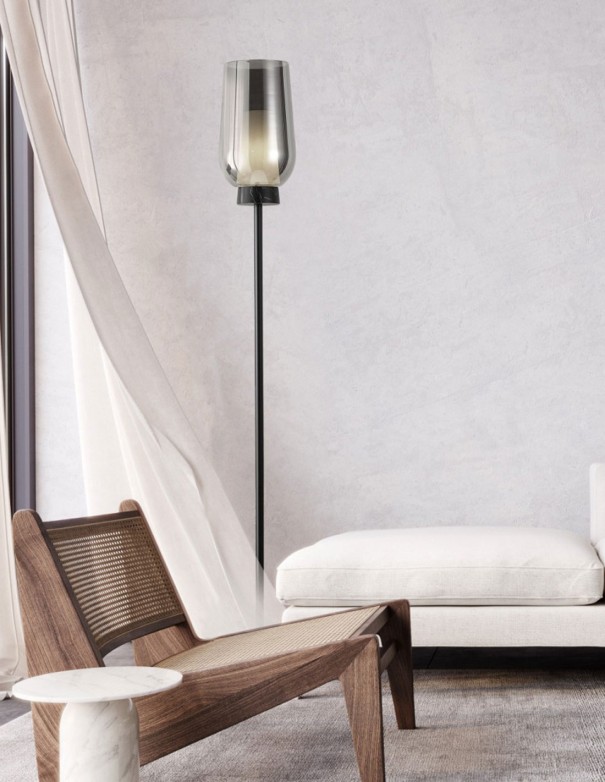 Oferta lámpara de pie Nora negra