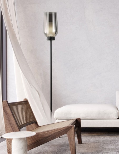 Oferta lámpara de pie Nora negra