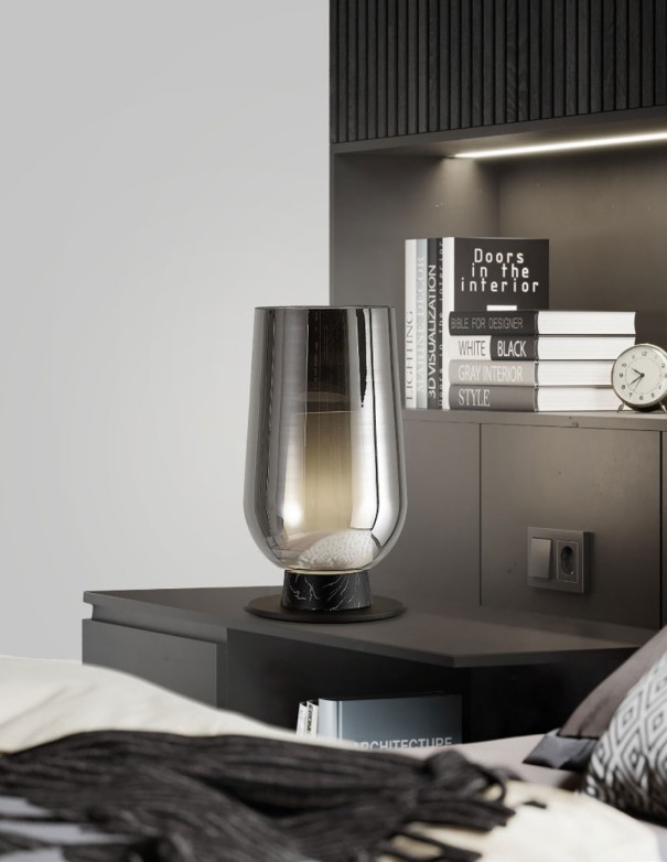 Lámpara sobremesa Nora negro de Mantra