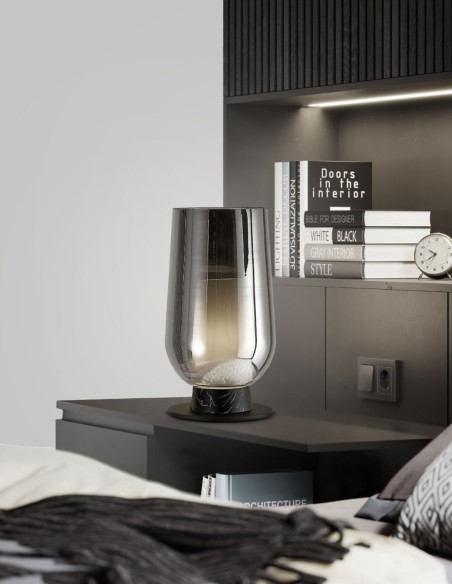 Lámpara sobremesa Nora negro de Mantra