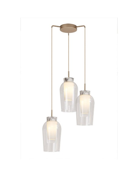 Lámpara Nora oro/mármol 3 alturas Mantra