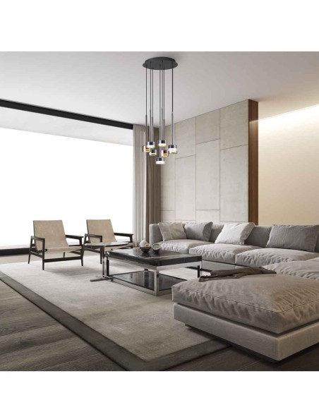 Tonic Lámpara Plafón Mantra 8 Luces