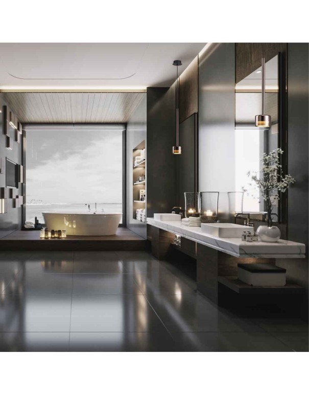 Lámpara Colgante 1 Luz Tonic 4 Acabados