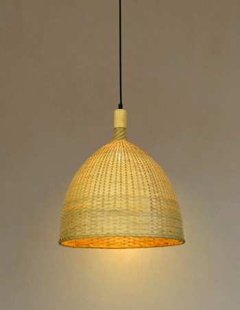 Lámpara colgante rattan natural