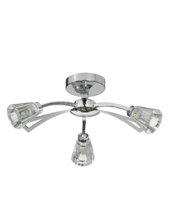 Lámpara Plafón Cristal Optico