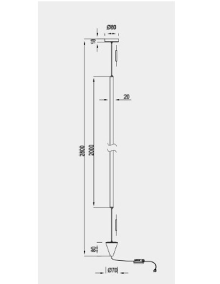 Vertical Lámpara de Suelo a Techo Blanco o Negro Mantra