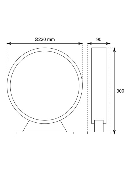 Bolardo Redondo para Jardín