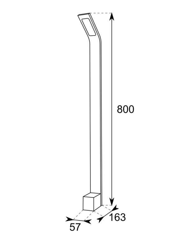 Balizas y bolardos baratos gris antracita